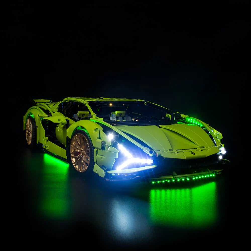 Lamborghini Sián FKP 37 42115 LED Light Kit – Building Block Lighting | Power Brickz™