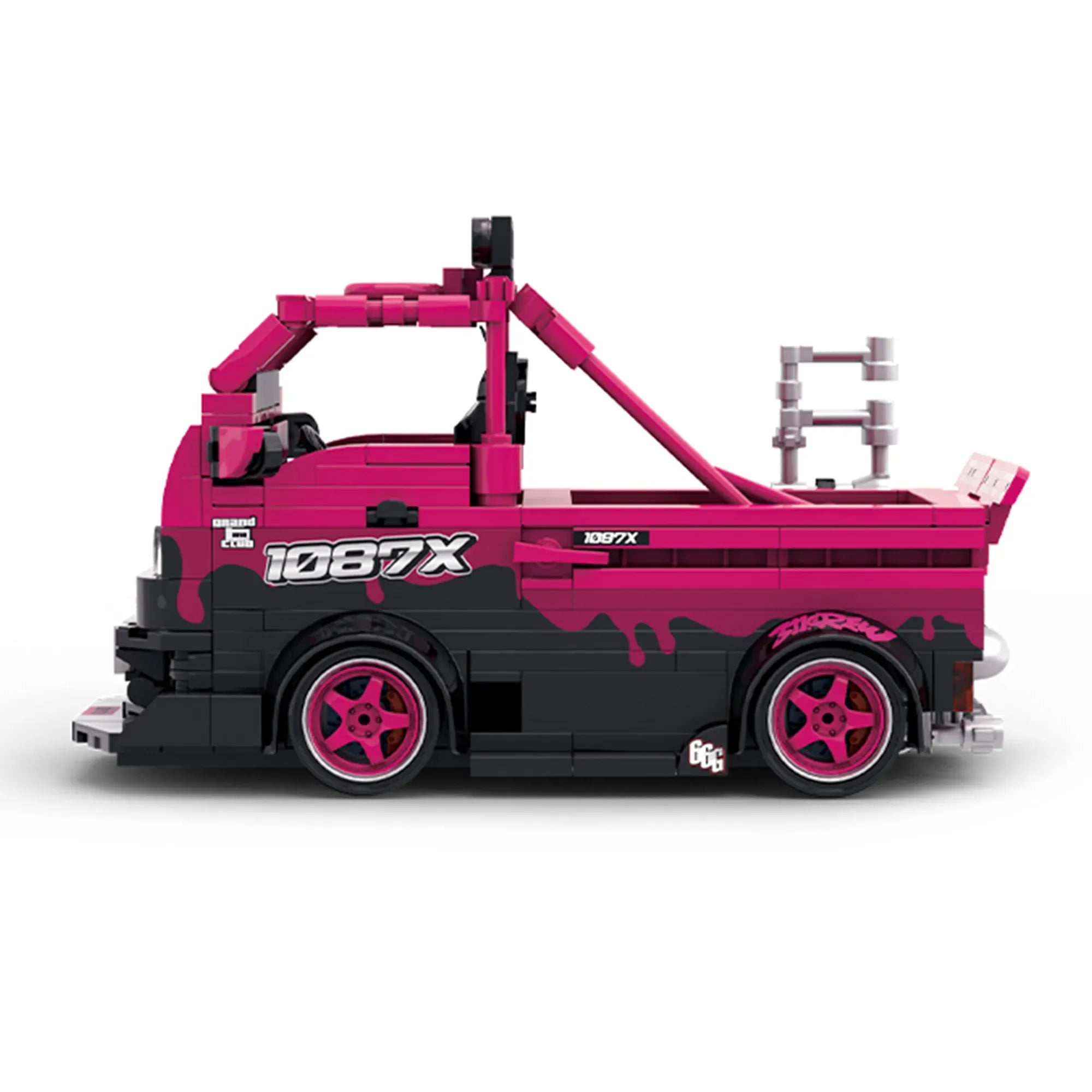 1087x Drift Kei Truck – brick-built display model made from building blocks