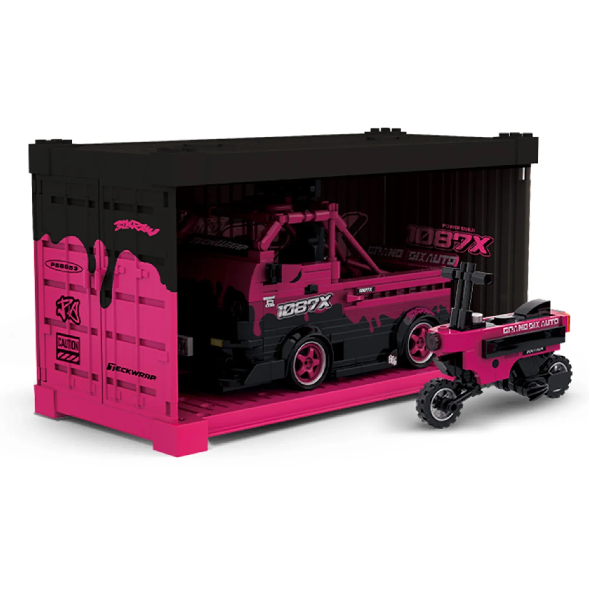1087x Drift Kei Truck – brick-built display model made from building blocks