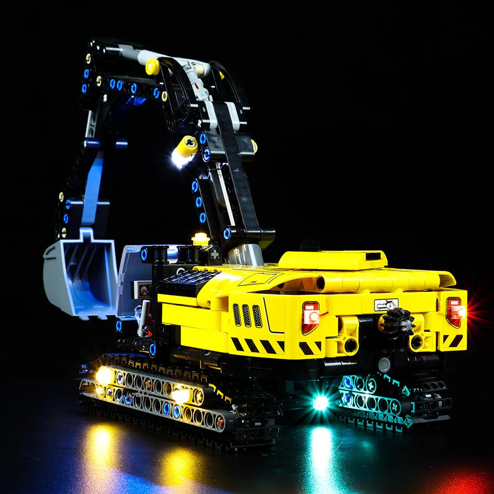 Heavy-Duty Excavator 42121 LED Light Kit – Building Block Lighting | Power Brickz™