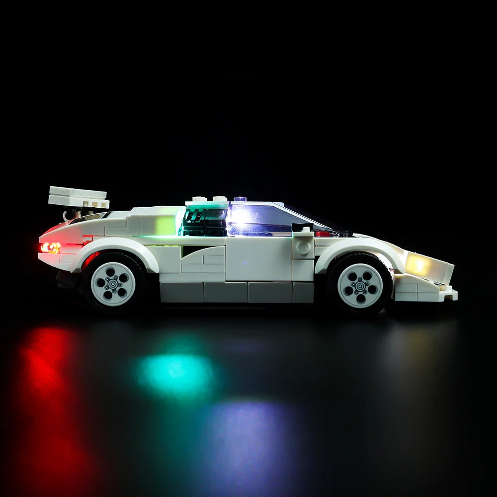 Lamborghini Countach 76908 LED Light Kit – Building Block Lighting | Power Brickz™