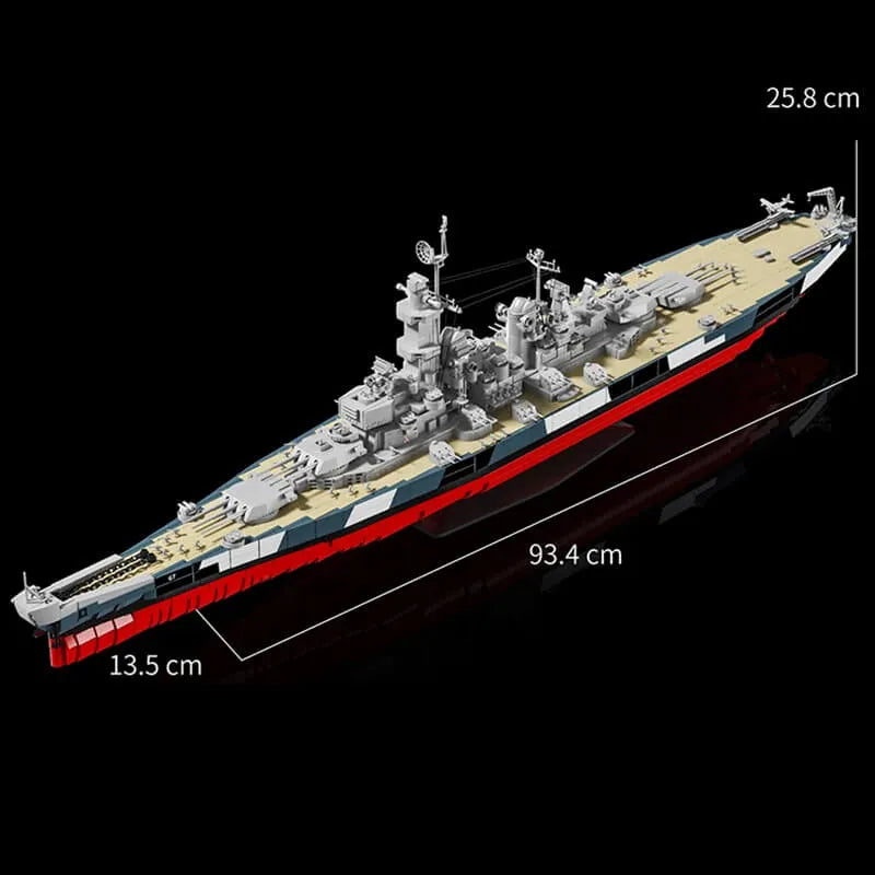USS Montana Battleship Military made from Building Blocks Kit
