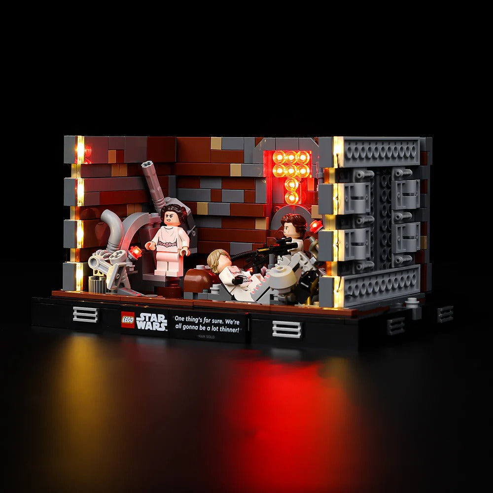 Death Star Trash Compactor Diorama 75339 LED Light Kit – Building Block Lighting | Power Brickz™