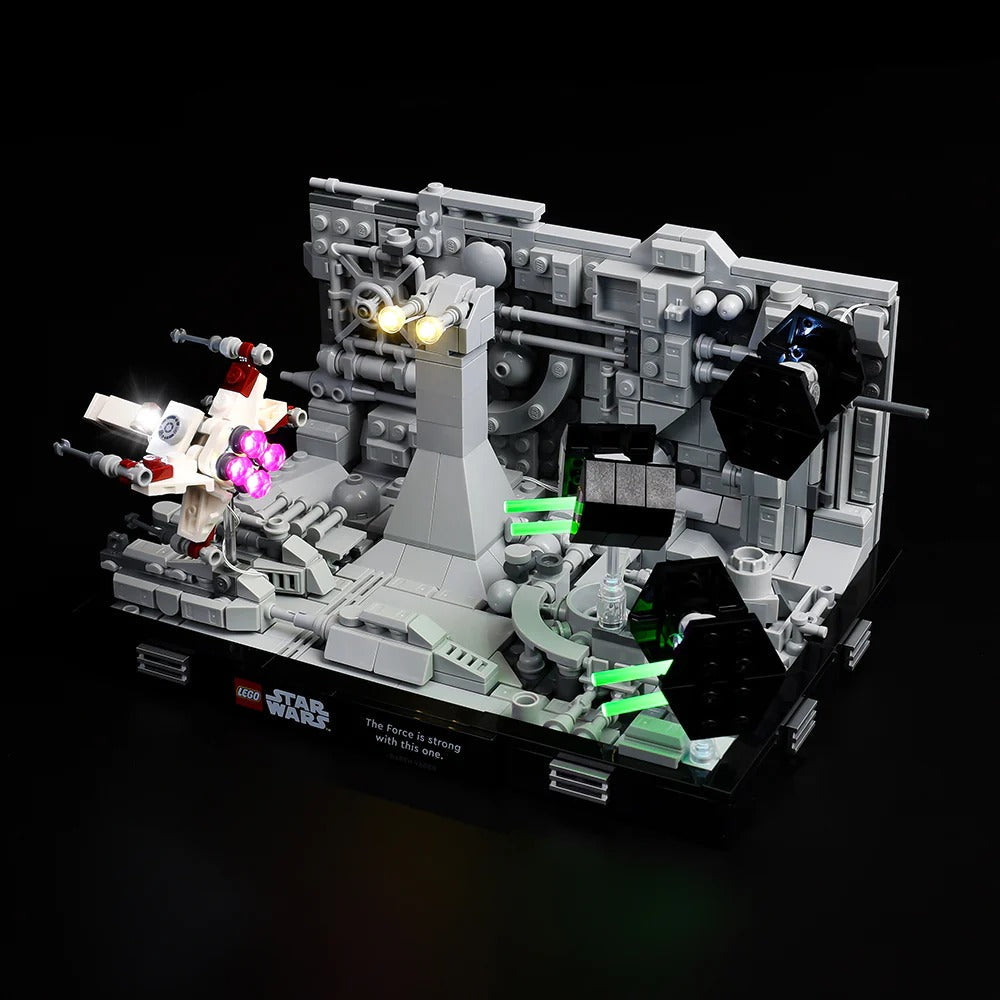 Death Star Trench Run Diorama 75329 LED Light Kit – Building Block Lighting | Power Brickz™