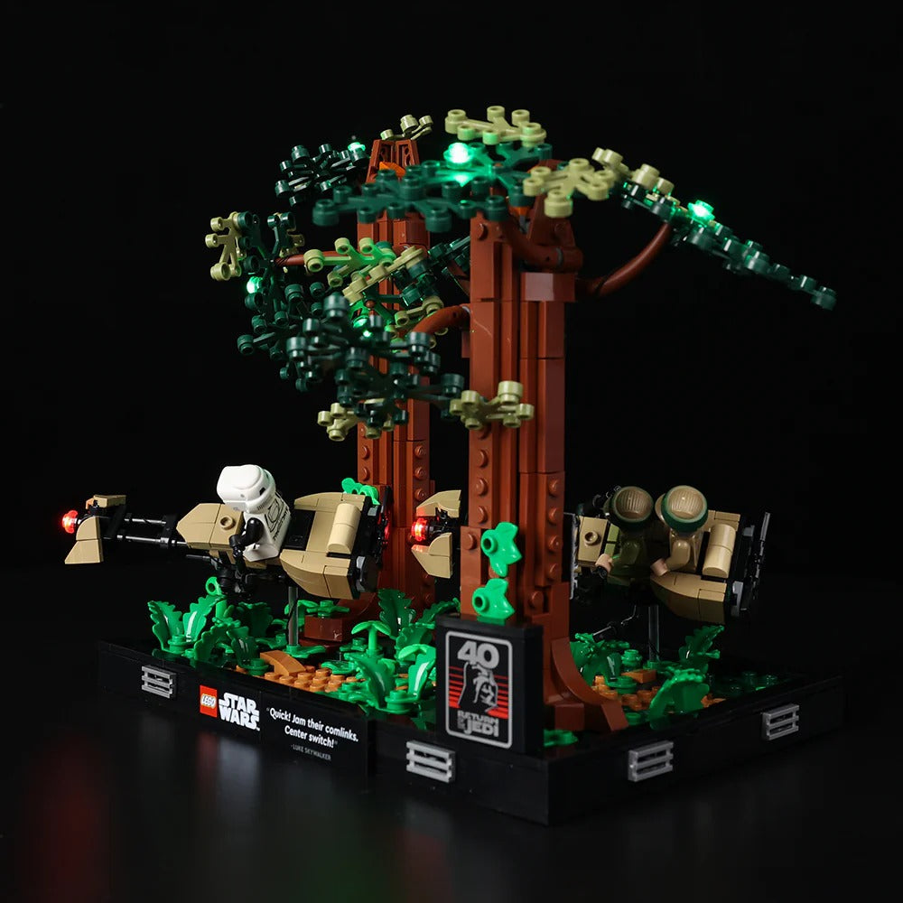 Endor Speeder Chase Diorama 75353 LED Light Kit – Building Block Lighting | Power Brickz™