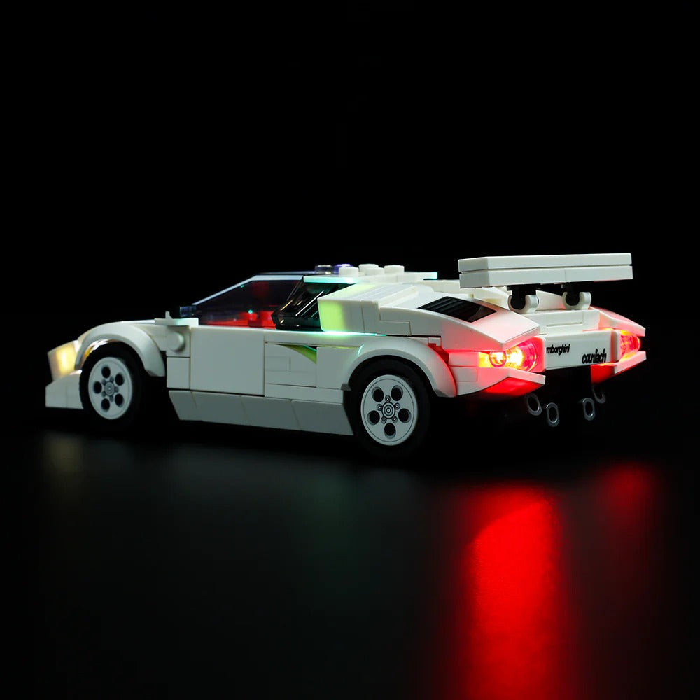 Lamborghini Countach 76908 LED Light Kit – Building Block Lighting | Power Brickz™