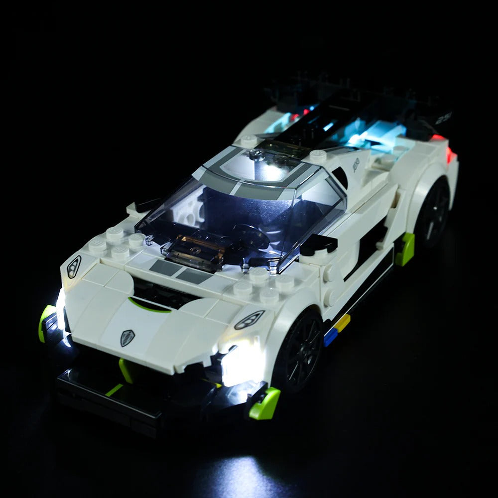 Koenigsegg Jesko 76900 LED Light Kit – Building Block Lighting | Power Brickz™