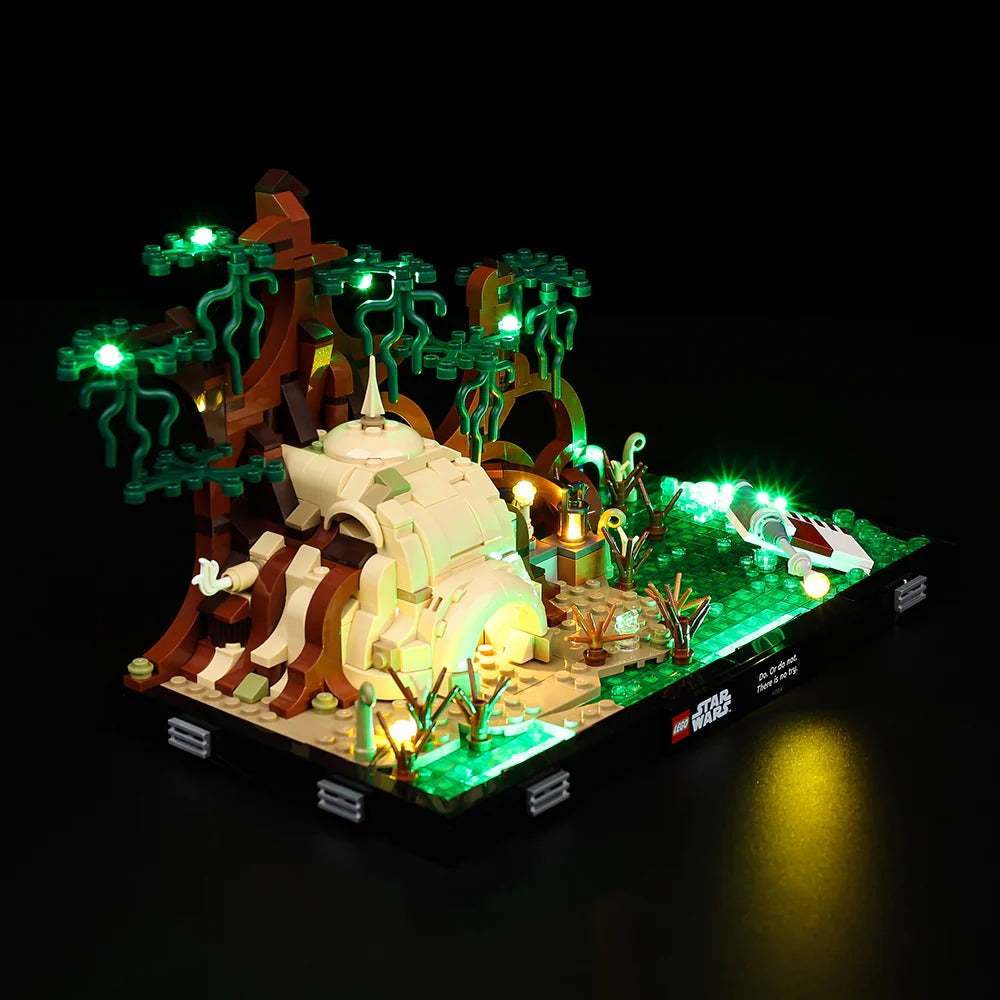 Dagobah Jedi Training Diorama 75330 LED Light Kit – Building Block Lighting | Power Brickz™