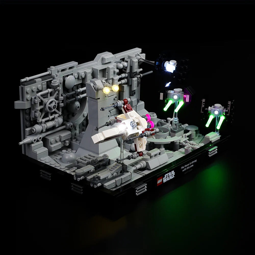 Death Star Trench Run Diorama 75329 LED Light Kit – Building Block Lighting | Power Brickz™