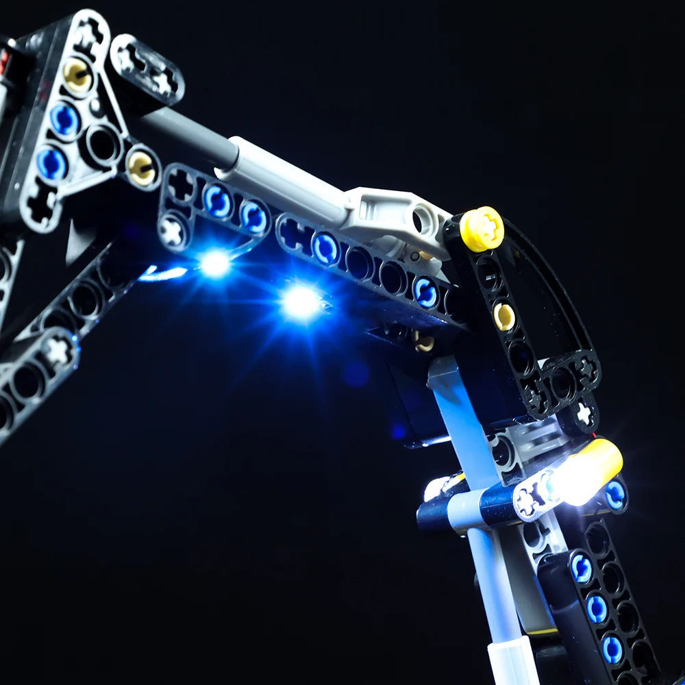 Heavy-Duty Excavator 42121 LED Light Kit – Building Block Lighting | Power Brickz™