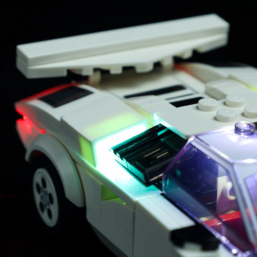 Lamborghini Countach 76908 LED Light Kit – Building Block Lighting | Power Brickz™