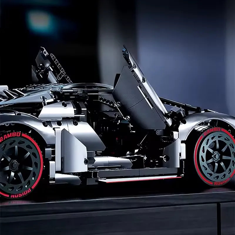 Veneno Lambo Competizione Gunmetal - Building Blocks Set | Power Brickz