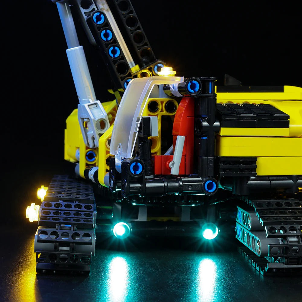 Heavy-Duty Excavator 42121 LED Light Kit – Building Block Lighting | Power Brickz™