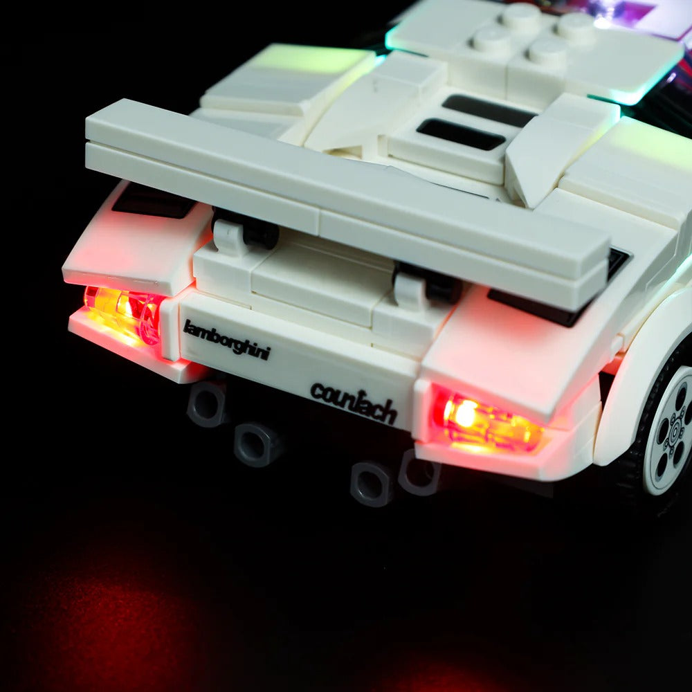 Lamborghini Countach 76908 LED Light Kit – Building Block Lighting | Power Brickz™