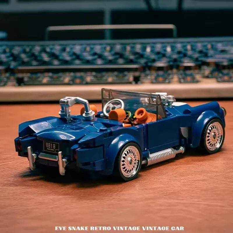 Shelby Cobra 427 – brick-built display model made from building blocks