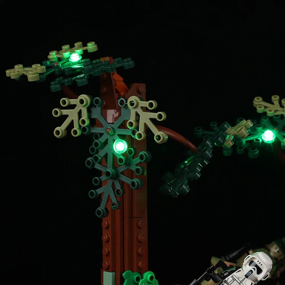 Endor Speeder Chase Diorama 75353 LED Light Kit – Building Block Lighting | Power Brickz™