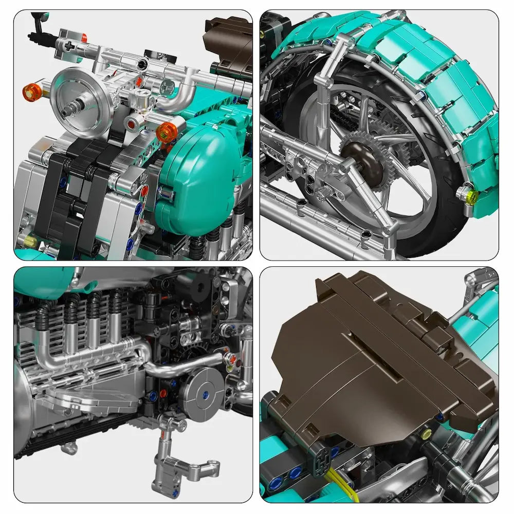 American Cruiser Motorcycle - Building Blocks Set | Power Brickz