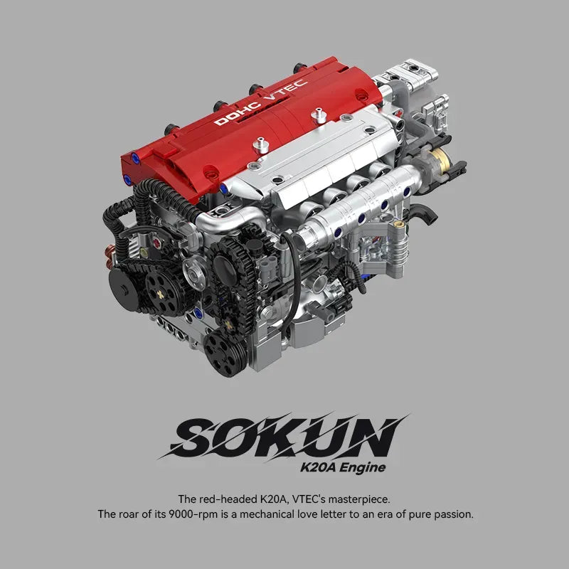 JDM K20A Engine kit | 907 Pieces 1:10 | Power Brickz