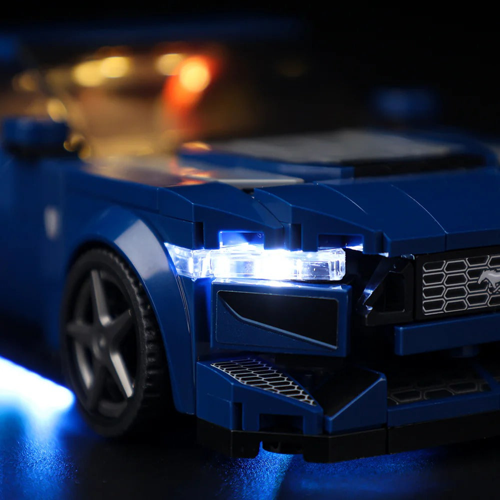 Ford Mustang Dark Horse Sports Car 76920 LED Light Kit – Building Block Lighting | Power Brickz™