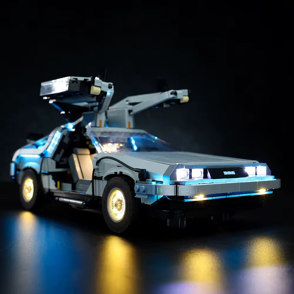 Back To The Future Time Machine 10300 LED Light Kit – Building Block Lighting | Power Brickz™