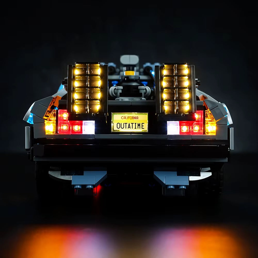 Back To The Future Time Machine 10300 LED Light Kit – Building Block Lighting | Power Brickz™