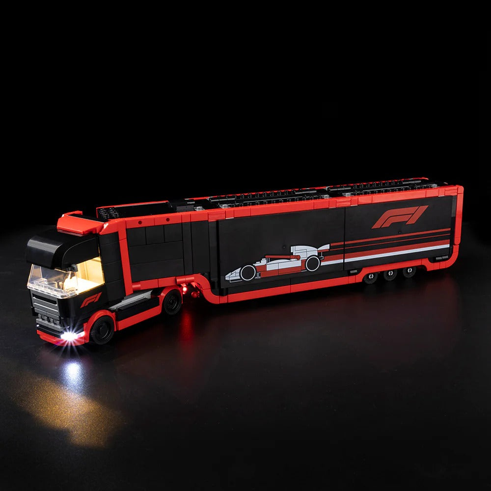 F1 Truck With RB20 & AMR24 F1 Cars 60445 LED Light Kit – Building Block Lighting | Power Brickz™