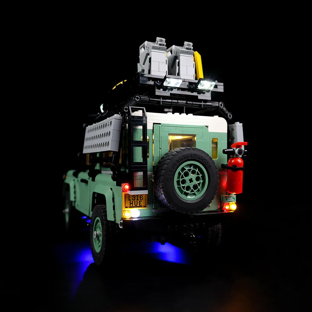 Land Rover Classic Defender 90 10317 LED Light Kit – Building Block Lighting | Power Brickz™