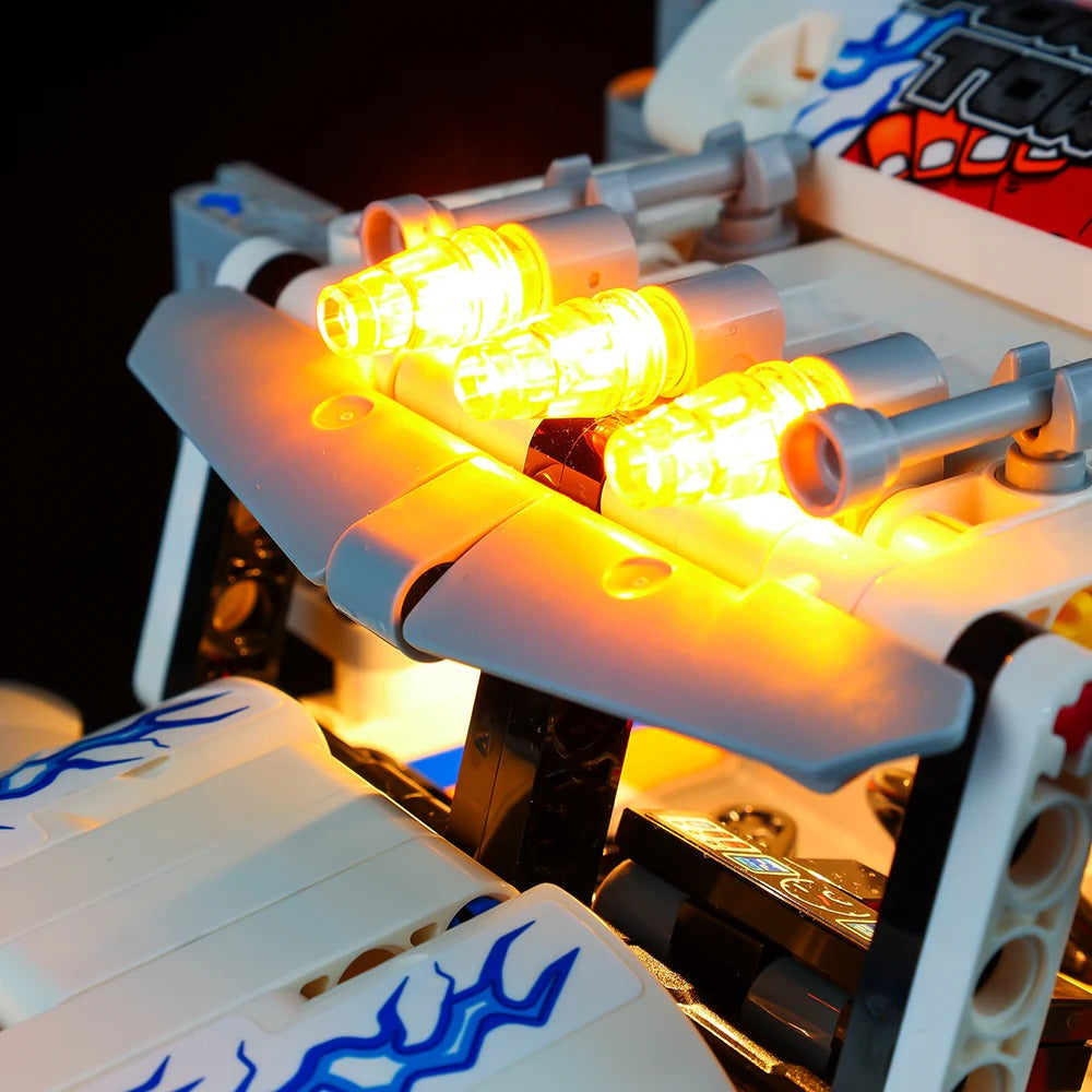 Heavy-Duty Tow Truck 42128 LED Light Kit – Building Block Lighting | Power Brickz™