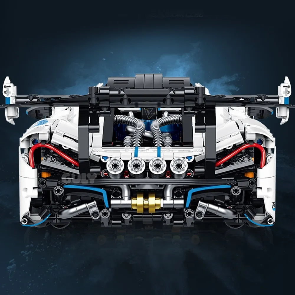 Turbocharged British Supercar P1 made from Building Blocks Kit