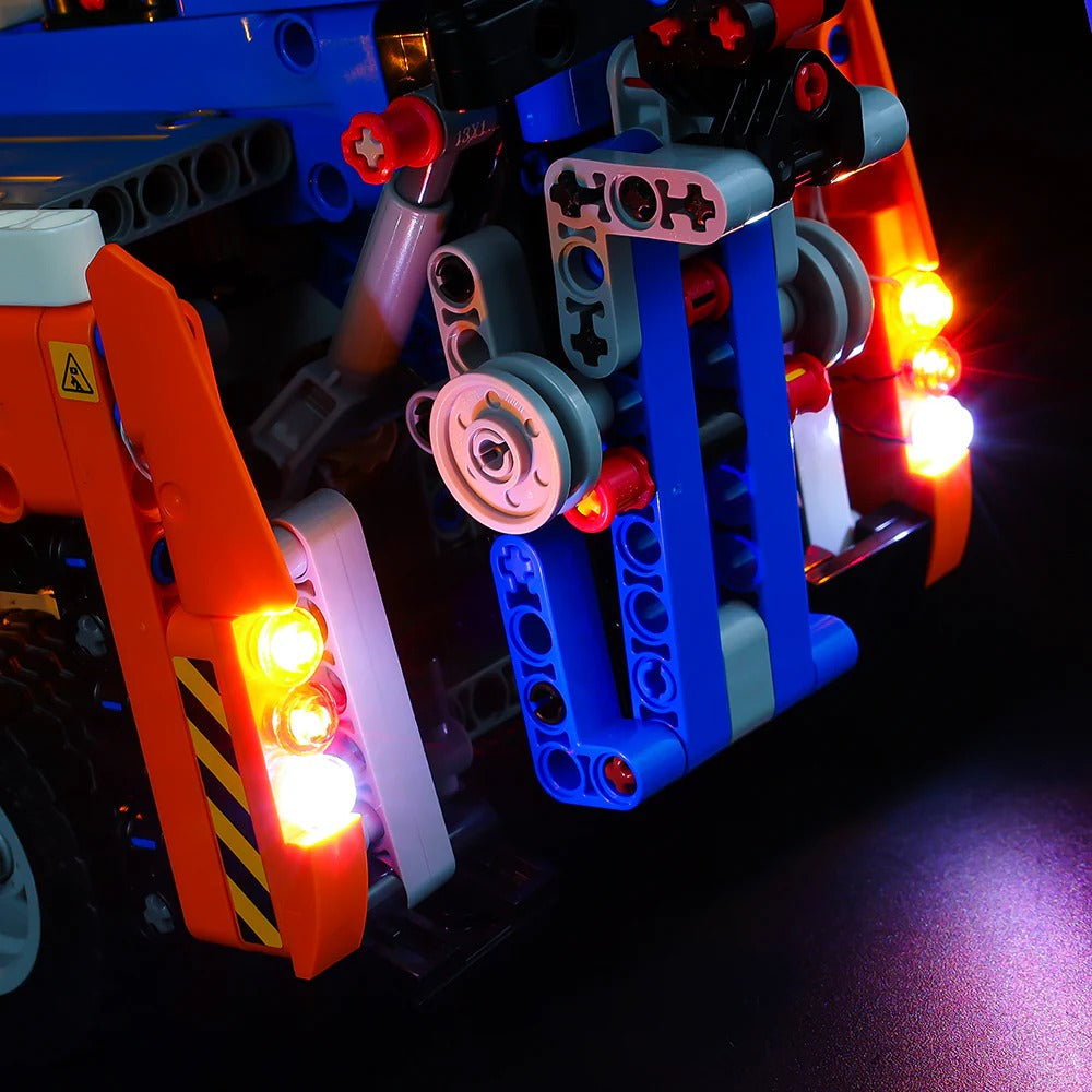 Heavy-Duty Tow Truck 42128 LED Light Kit – Building Block Lighting | Power Brickz™