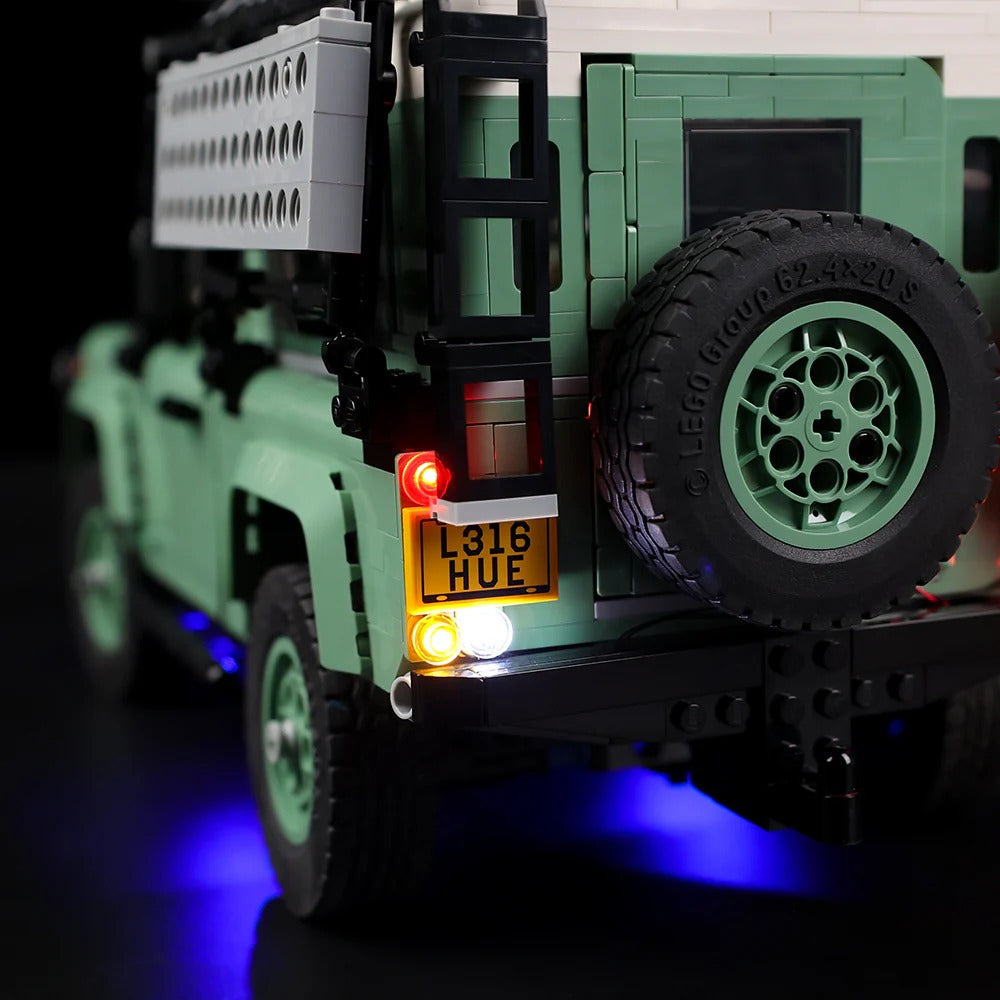 Land Rover Classic Defender 90 10317 LED Light Kit – Building Block Lighting | Power Brickz™