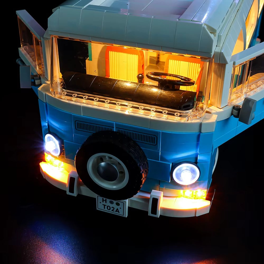 Volkswagen T2 Camper Van 10279 LED Light Kit – Building Block Lighting | Power Brickz™