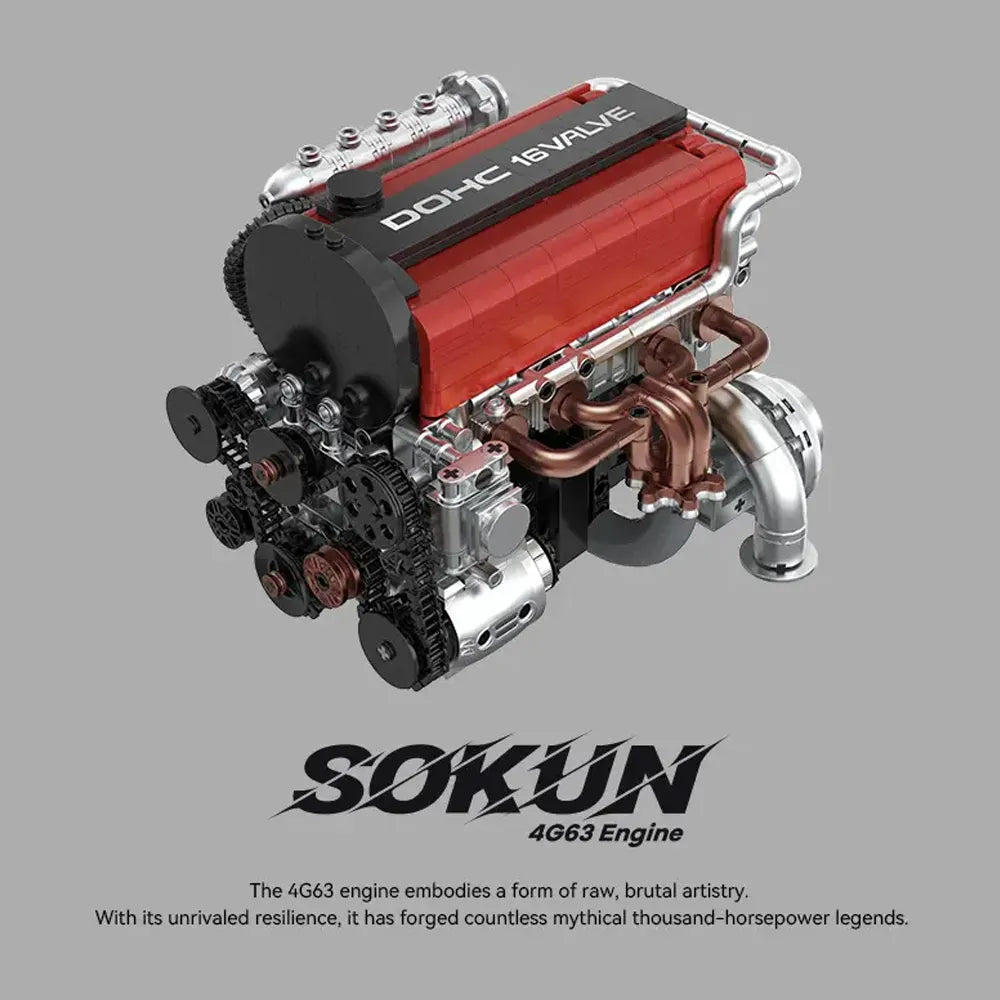 Sokun JDM 4G63 Engine made from Building Blocks Kit