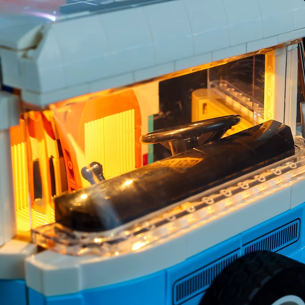 Volkswagen T2 Camper Van 10279 LED Light Kit – Building Block Lighting | Power Brickz™