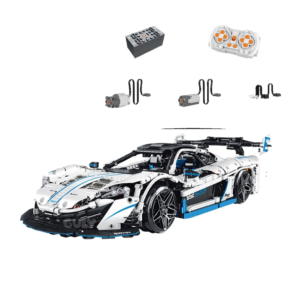 Turbocharged British Supercar P1 made from Building Blocks Kit