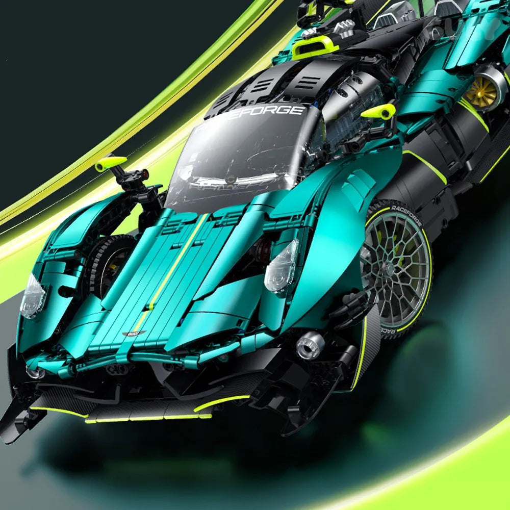 British Valkyrie Hypercar Endurance made from Building Blocks Kit