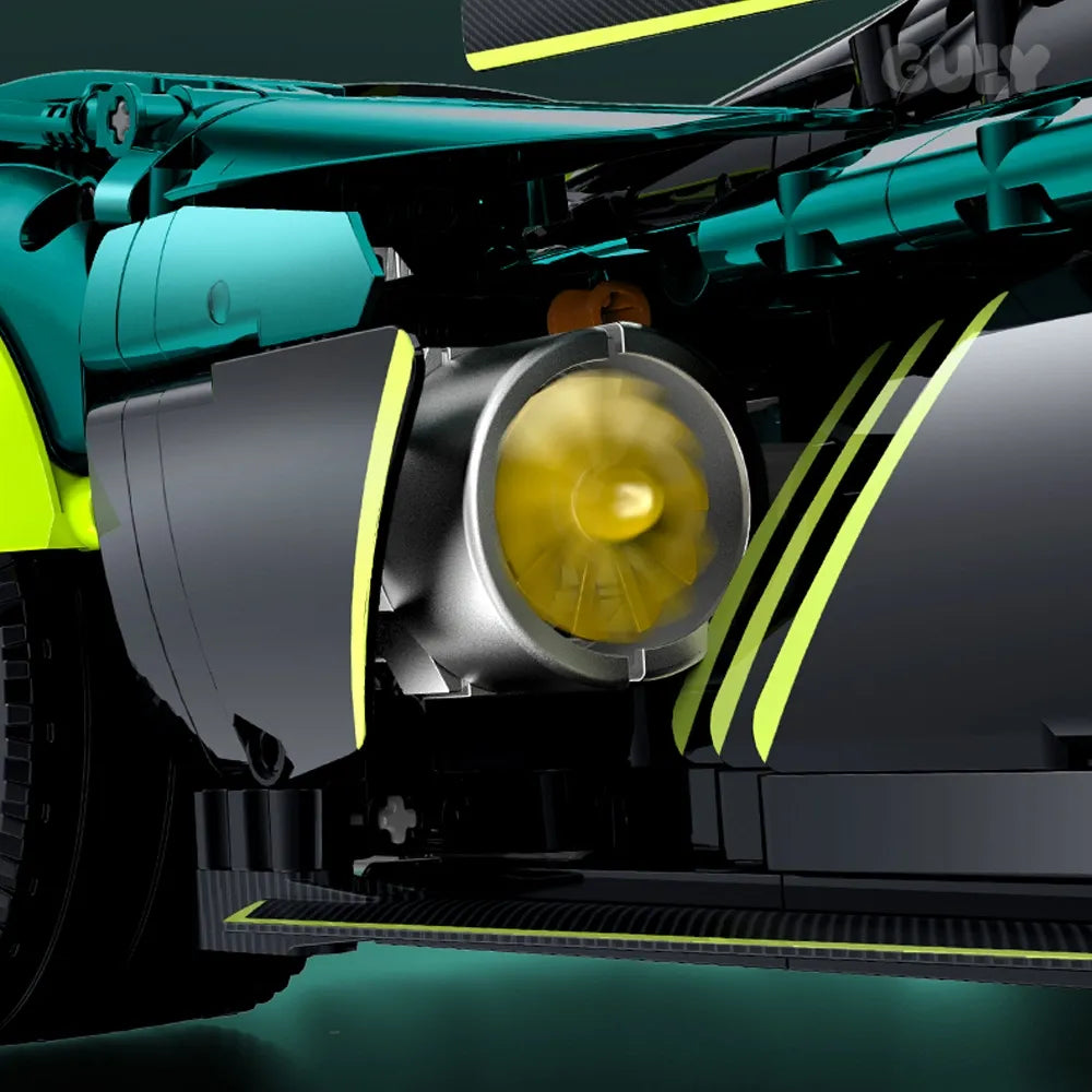 British Valkyrie Hypercar Endurance made from Building Blocks Kit