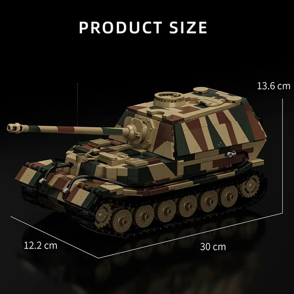Jagdpanzer Tiger (Elephant) Tank made from Building Blocks Kit