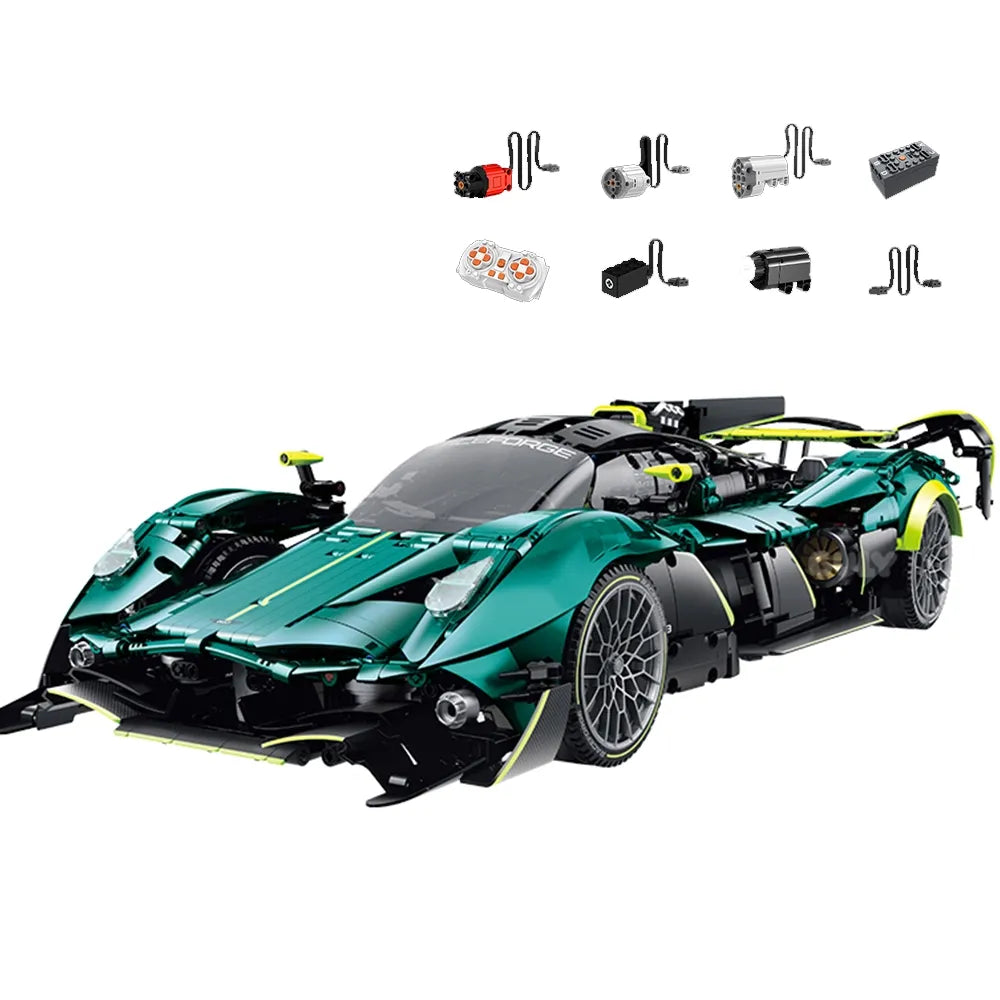 British Valkyrie Hypercar Endurance made from Building Blocks Kit