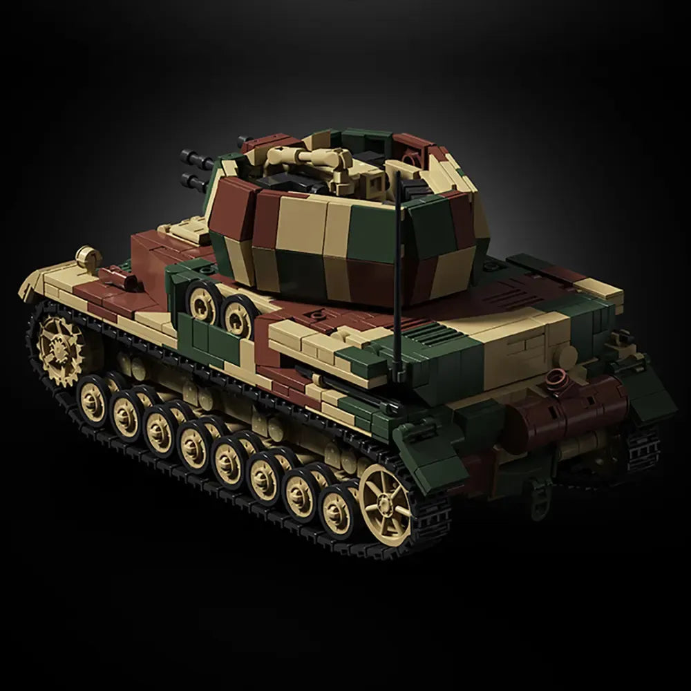 Wirbelwind Flakpanzer IV Tank made from Building Blocks Kit