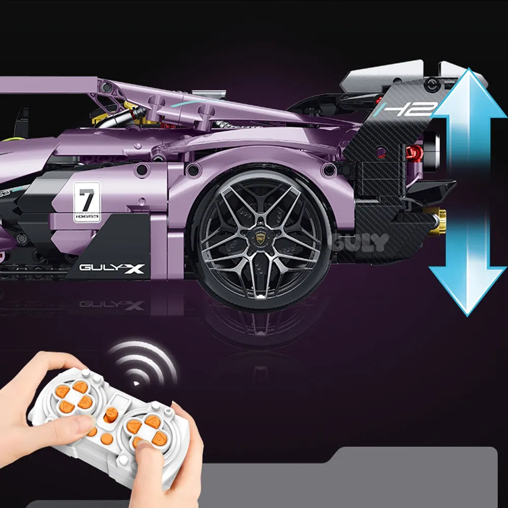 Hybrid Italian Bull Supercar made from Building Blocks Kit