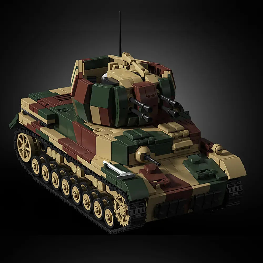 Wirbelwind Flakpanzer IV Tank made from Building Blocks Kit