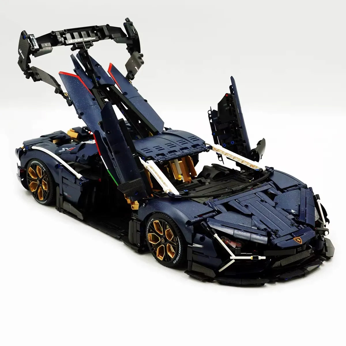 2024 Hybrid V12 Hypercar – brick-built display model made from building blocks