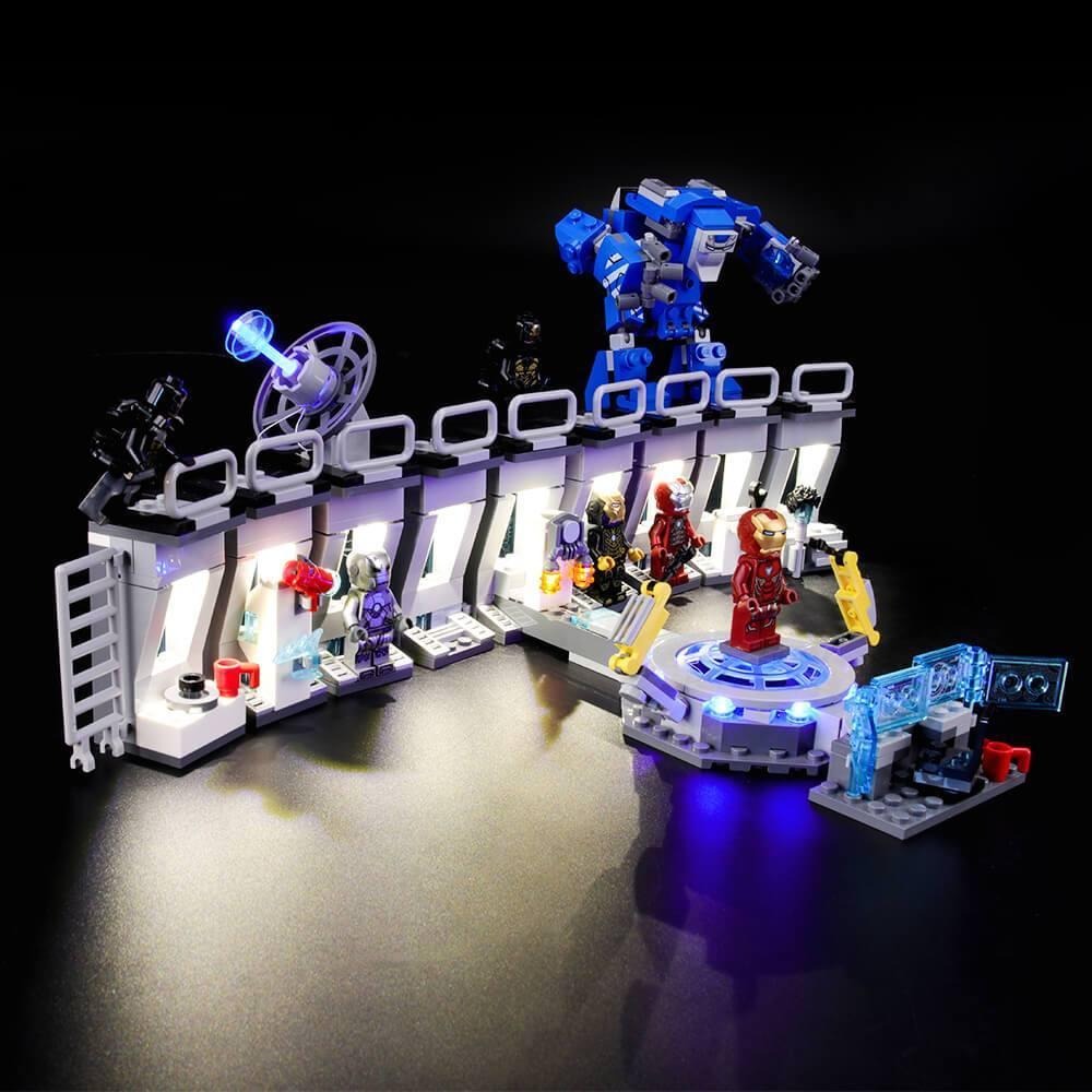 Iron Man Hall Of Armor 76125 LED Light Kit – Building Block Lighting | Power Brickz™