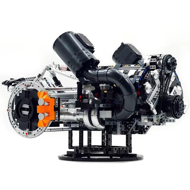 Functional 5L V8 Engine & Powertrain - Building Blocks Set | Power Brickz