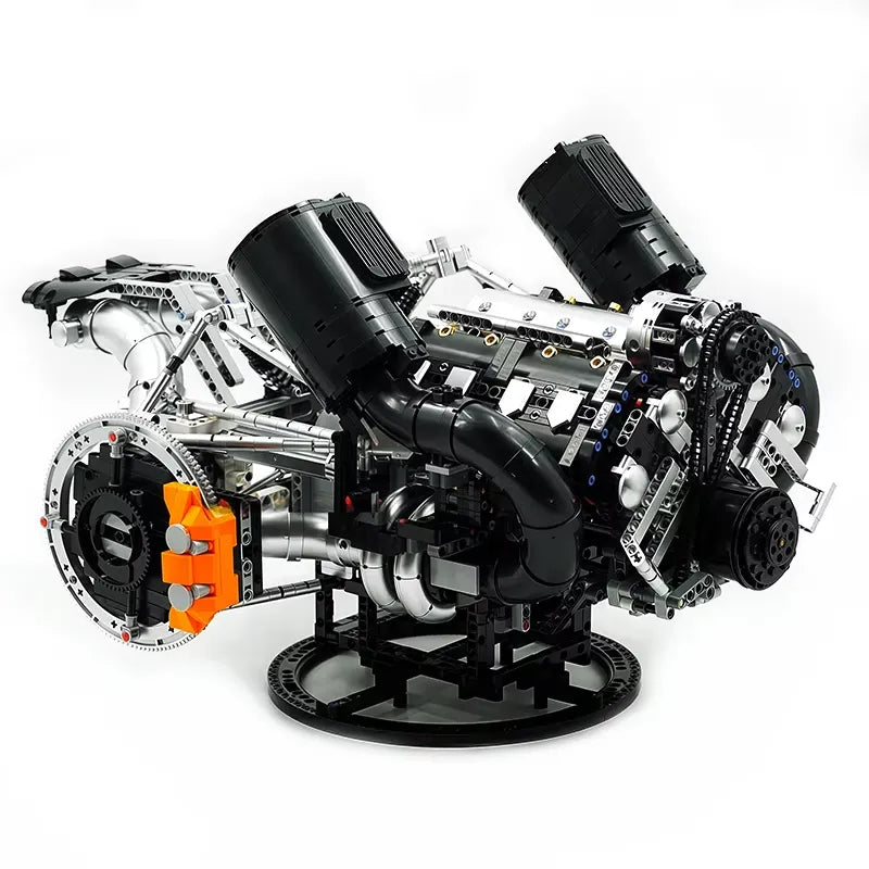 Functional 5L V8 Engine & Powertrain - Building Blocks Set | Power Brickz
