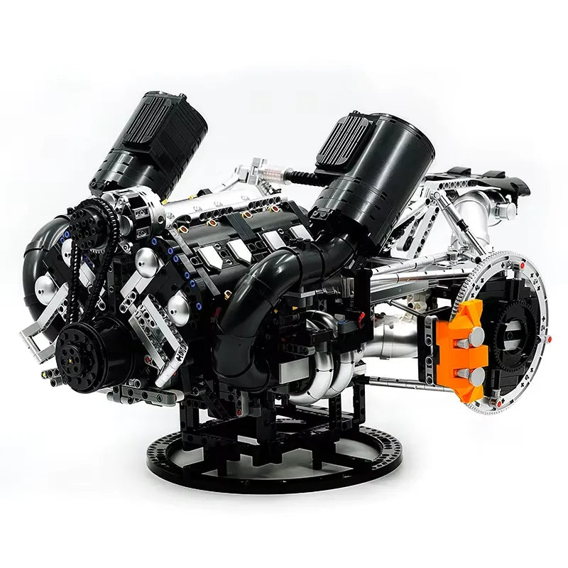 Functional 5L V8 Engine & Powertrain - Building Blocks Set | Power Brickz