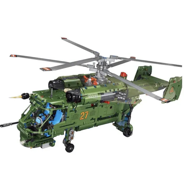 Ka-27 Helicopter – brick-built display model made from building blocks