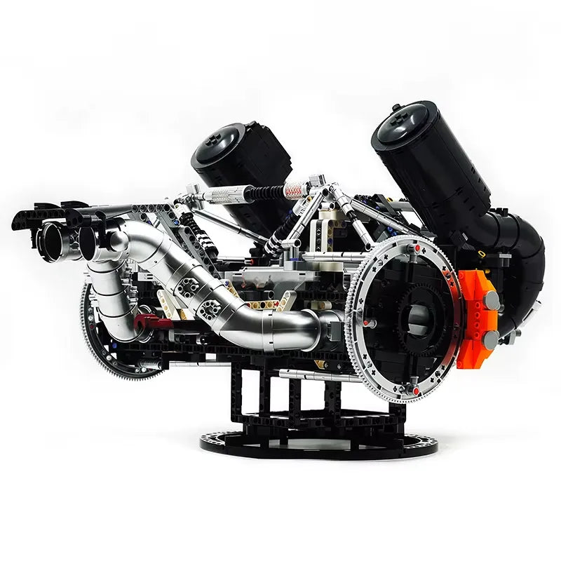 Functional 5L V8 Engine & Powertrain - Building Blocks Set | Power Brickz