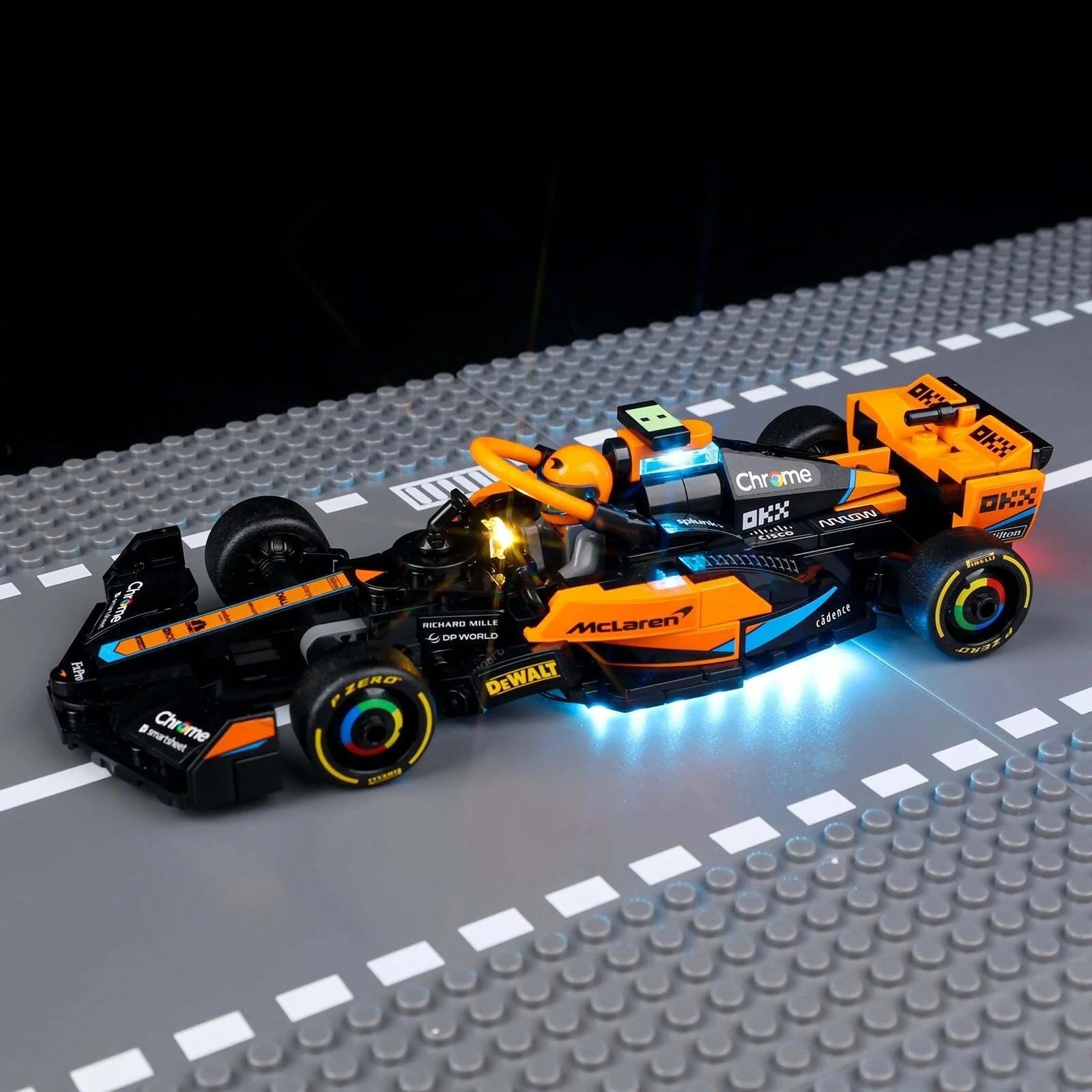 2023 Mclaren Formula 1 Race Car 76919 LED Light Kit – Building Block Lighting | Power Brickz™